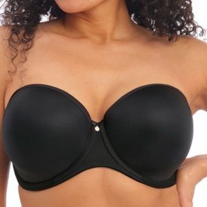 NWT Elomi Smooth Moulded Strapless Bra- black size 36G